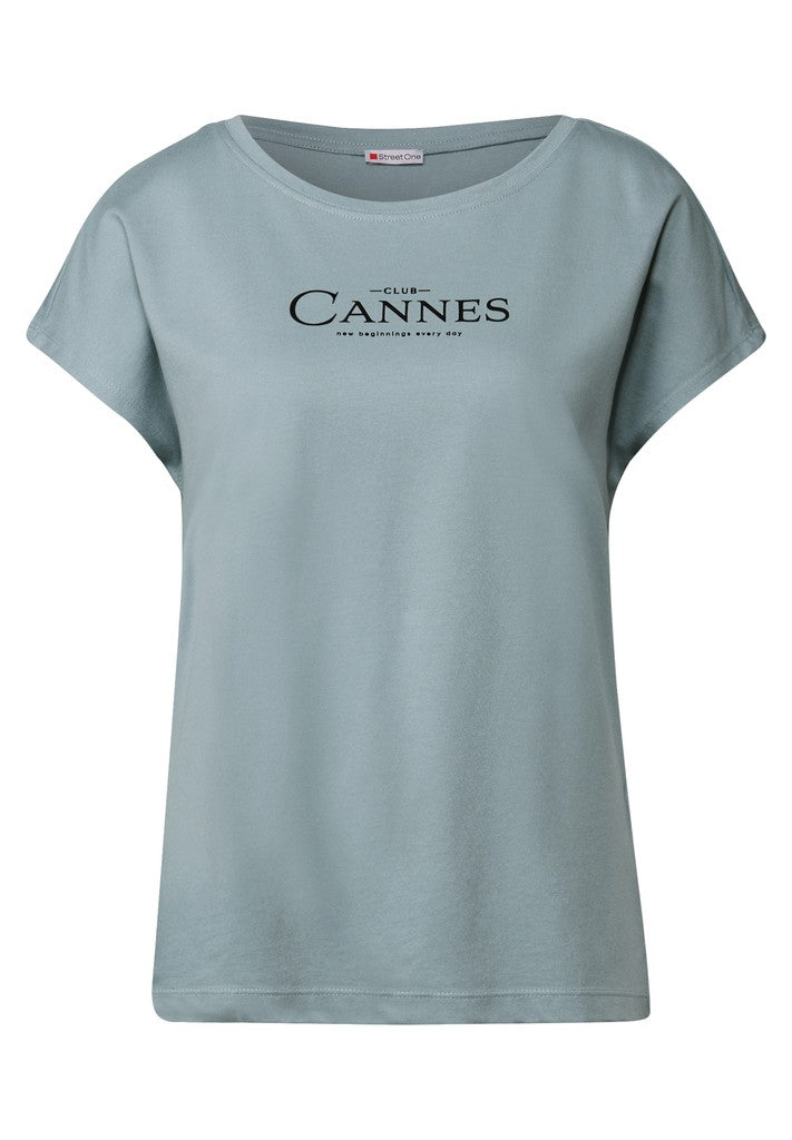 LTD QR basic foil print shirt