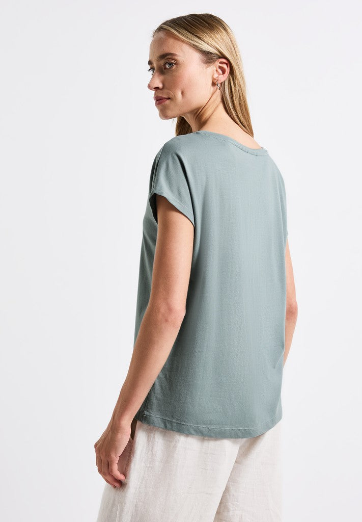 LTD QR basic foil print shirt