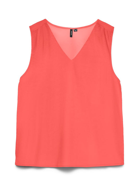 VMEASY JOY S/L V-NECK TOP WVN GA