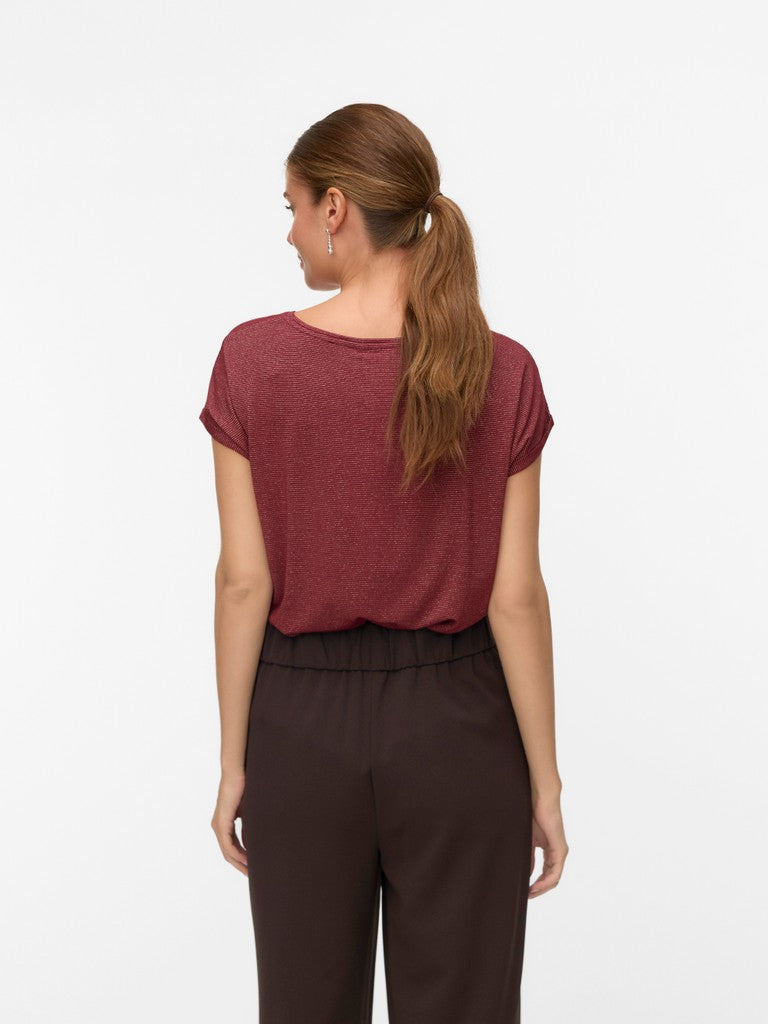 VMLAVA GLITTER SS TOP STRIPE J
