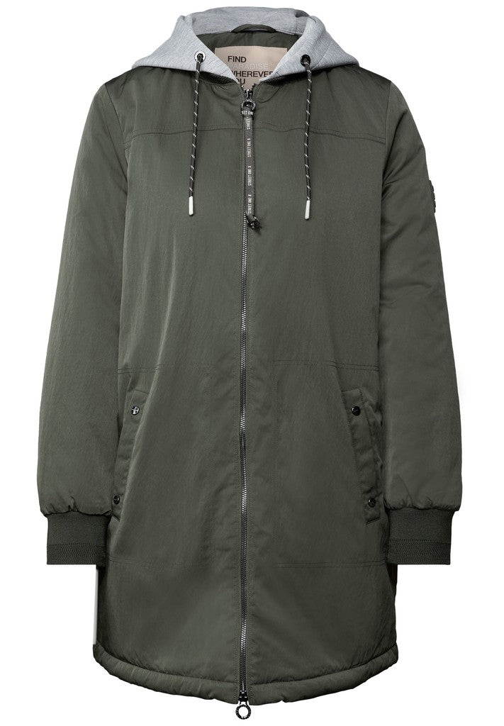 Long Padded Bomber Jkt w. remo