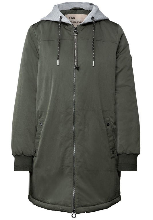 Long Padded Bomber Jkt w. remo
