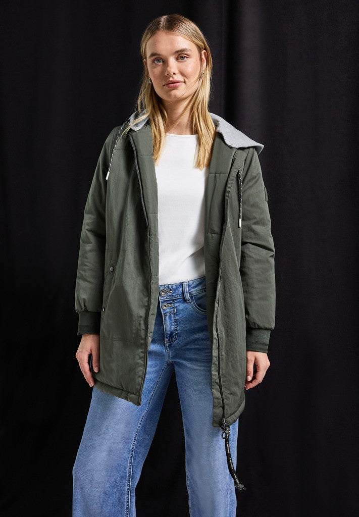 Long Padded Bomber Jkt w. remo