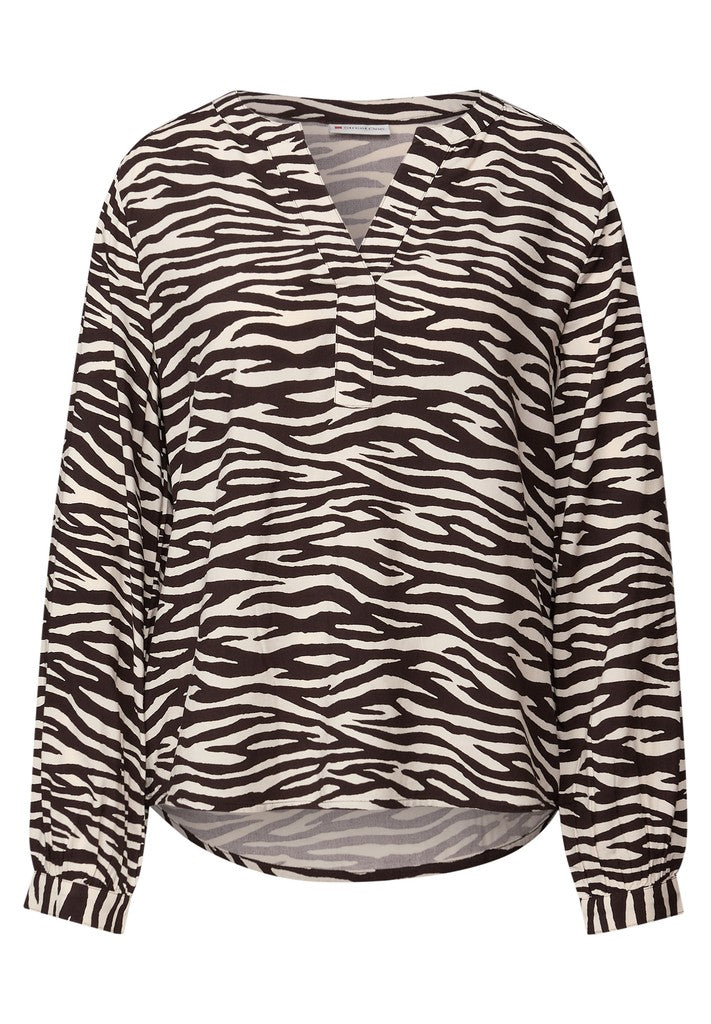 LTD QR Splitneck tunic blouse