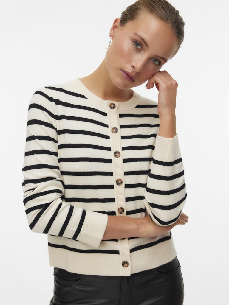 VMSABA PLAIN LS O-NECK CARDIGA