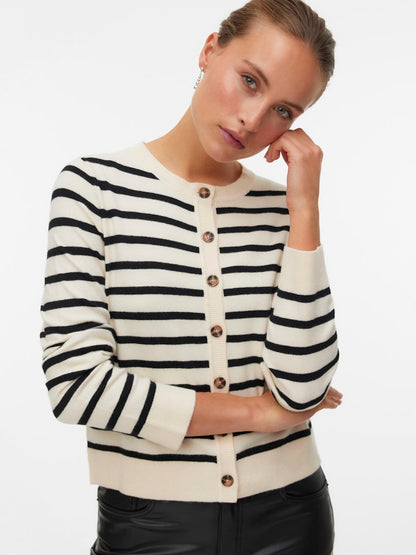 VMSABA PLAIN LS O-NECK CARDIGA