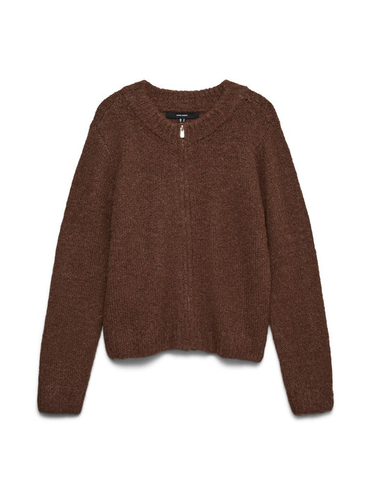 VMBERRY LS O-NECK ZIPPER CARIDGAN N
