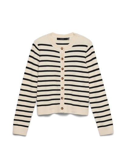 VMSABA PLAIN LS O-NECK CARDIGA
