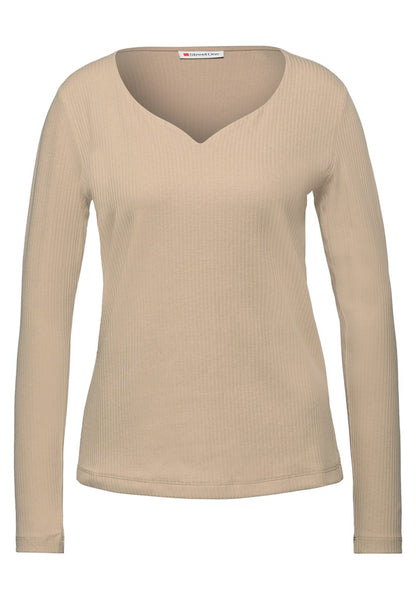 LTD QR heart shape rib shirt l