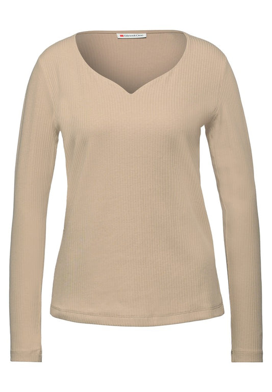 LTD QR heart shape rib shirt l
