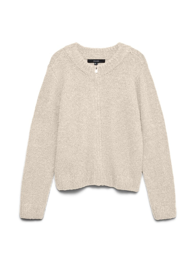 VMBERRY LS O-NECK ZIPPER CARIDGAN N