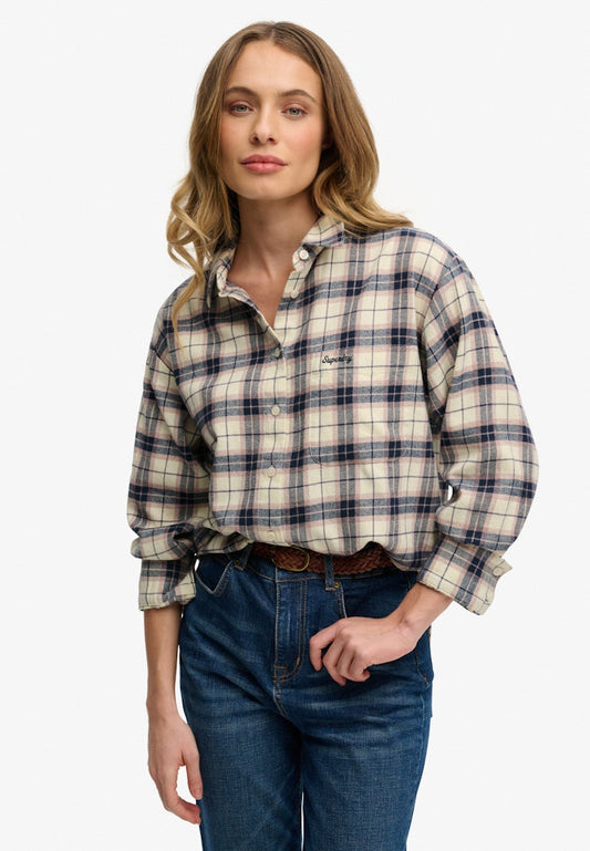 CHECK FLANNEL RELAXED SHIRT