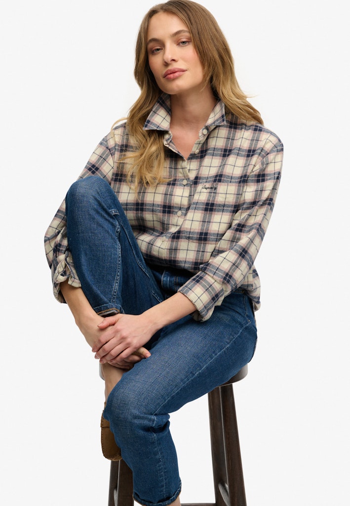 CHECK FLANNEL RELAXED SHIRT