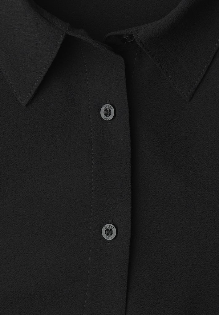 Chiffon buttoned shirtcollar b