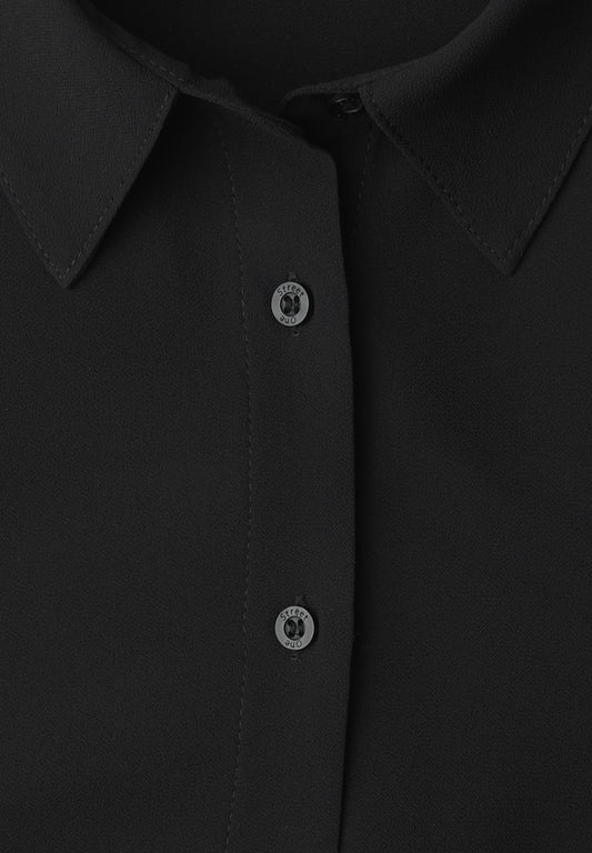 Chiffon buttoned shirtcollar b