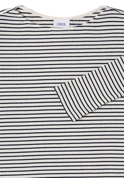 Stripe Rib Boatneck Shirt