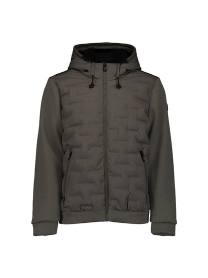 Jacket Short Fit Sealed Hooded Knitted Mix