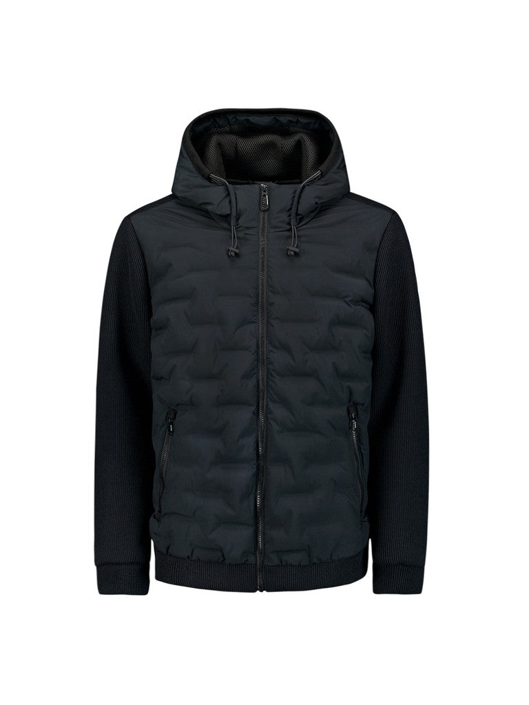 Jacket Short Fit Sealed Hooded Knitted Mix