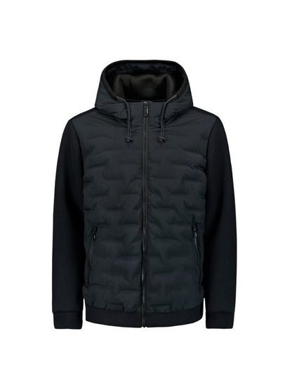 Jacket Short Fit Sealed Hooded Knitted Mix
