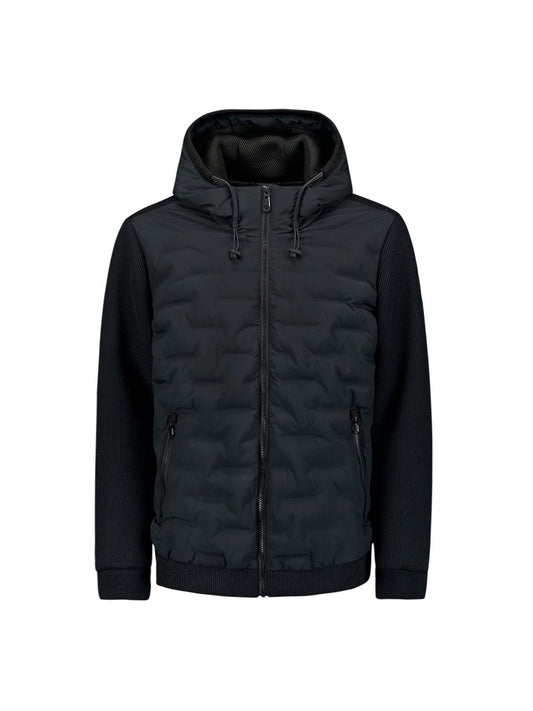 Jacket Short Fit Sealed Hooded Knitted Mix