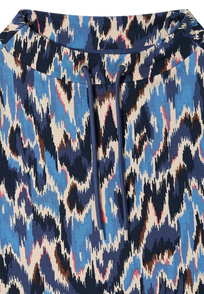 TOS Multi AOP Funnel Neck