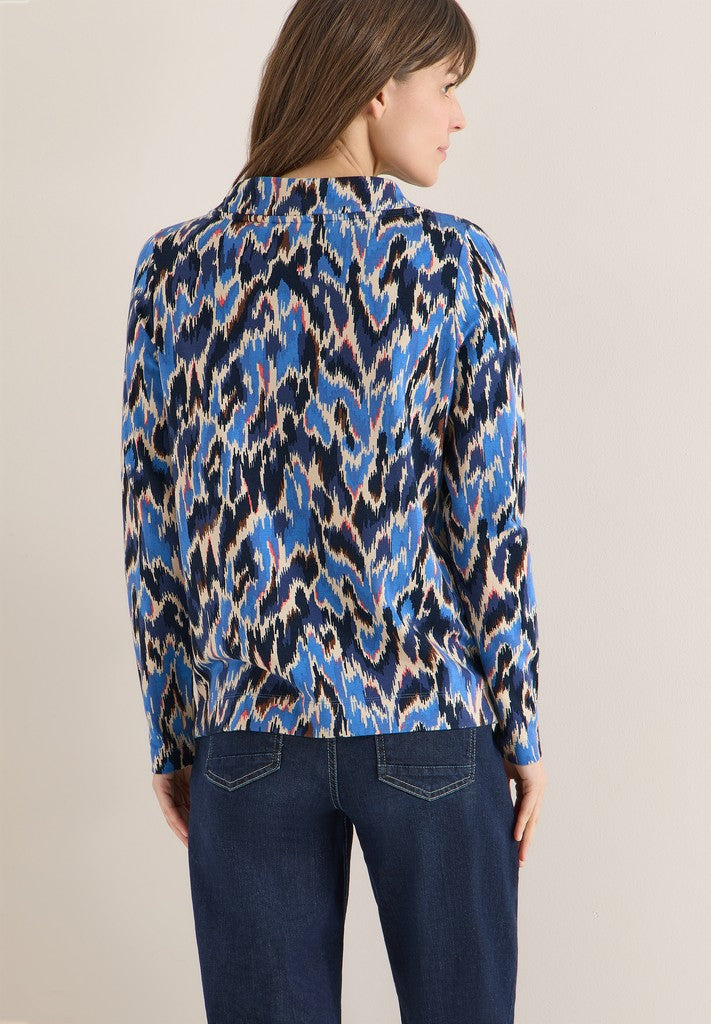 TOS Multi AOP Funnel Neck