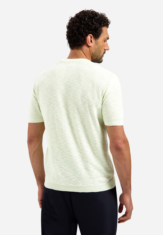 Pullover Short Sleeve Crew Neck Slub