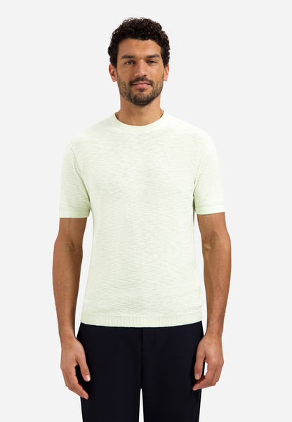 Pullover Short Sleeve Crew Neck Slub