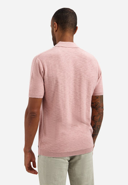Pullover Short Sleeve V-Polo Slub