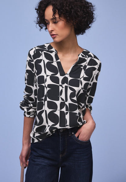 LTD QR printed mat-mix shirt w