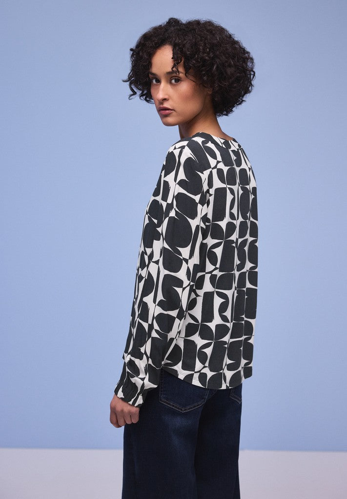 LTD QR printed mat-mix shirt w