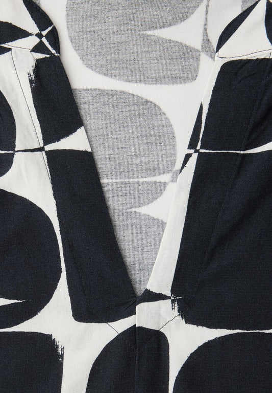 LTD QR printed mat-mix shirt w