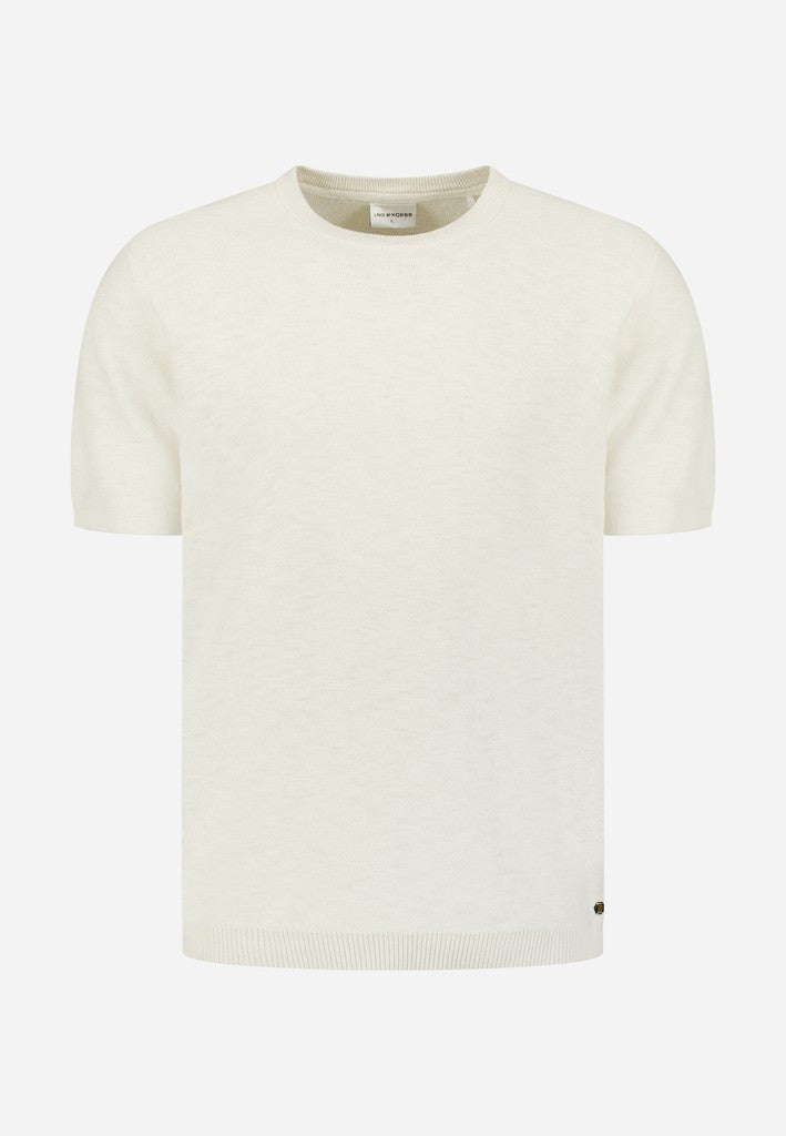 Pullover Short Sleeve Crew Neck Slub