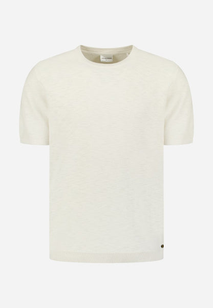 Pullover Short Sleeve Crew Neck Slub