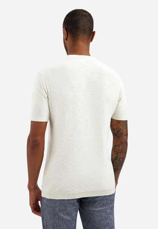 Pullover Short Sleeve Crew Neck Slub