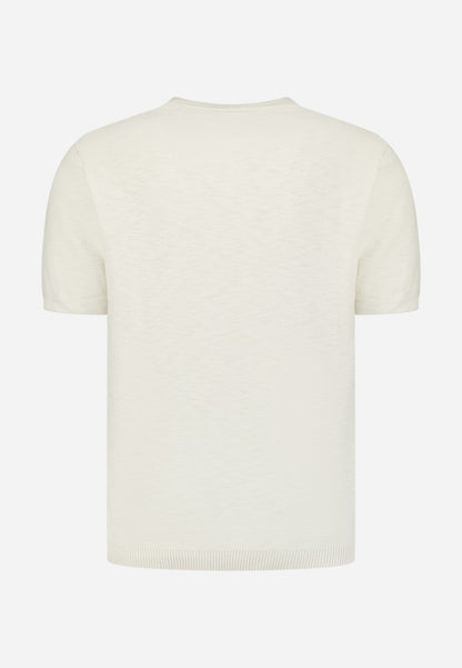 Pullover Short Sleeve Crew Neck Slub
