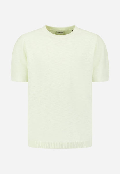 Pullover Short Sleeve Crew Neck Slub