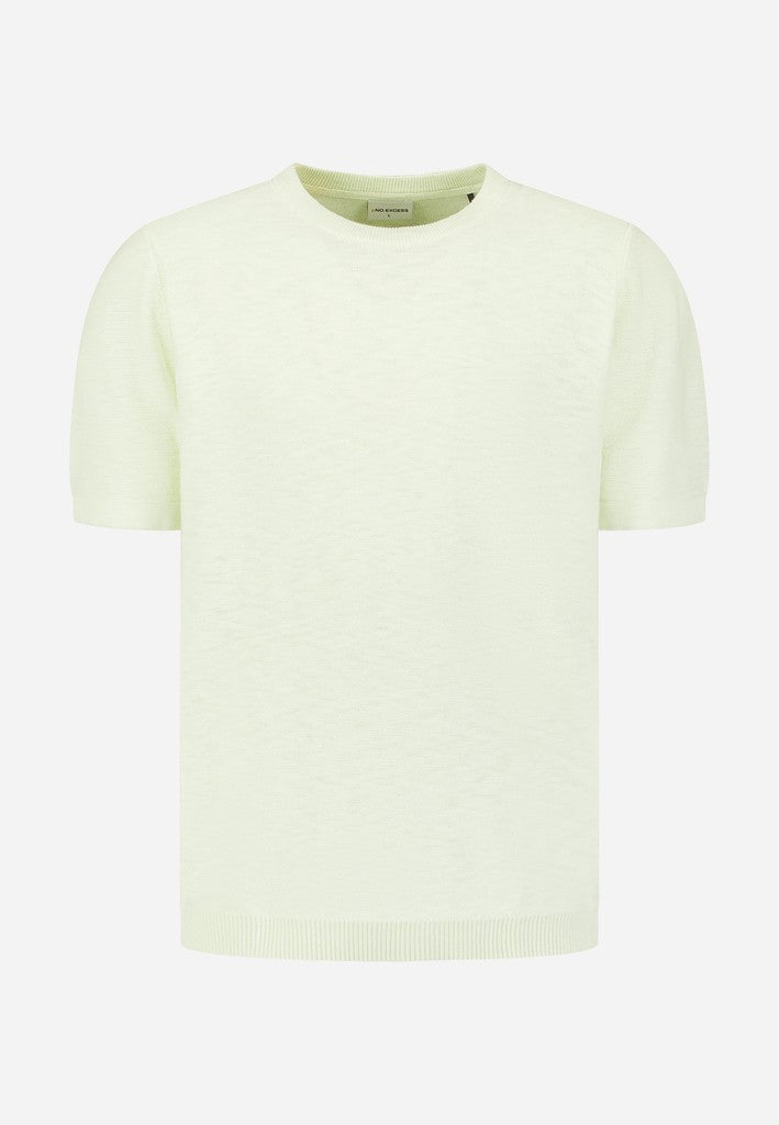 Pullover Short Sleeve Crew Neck Slub