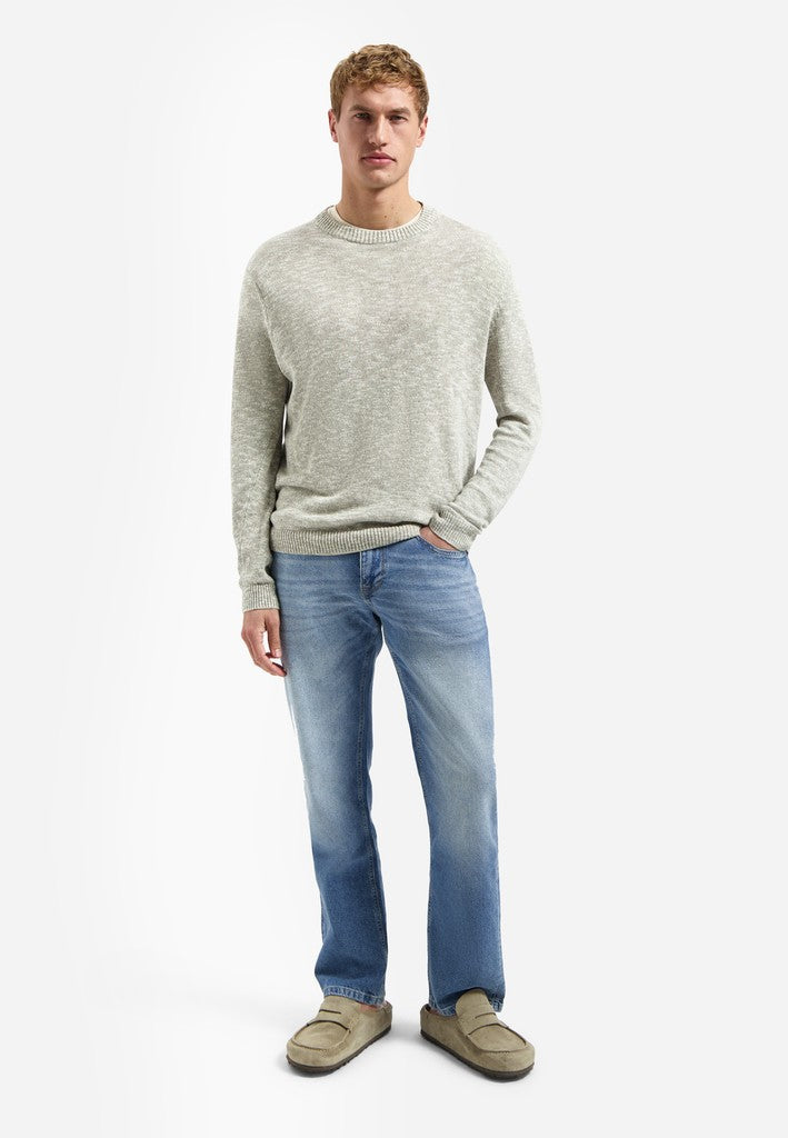 Pullover Crewneck Melange With Linen
