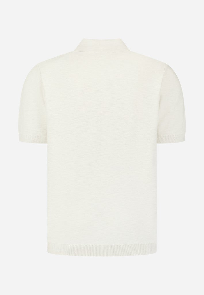 Pullover Short Sleeve V-Polo Slub