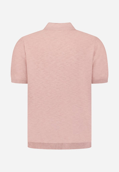 Pullover Short Sleeve V-Polo Slub