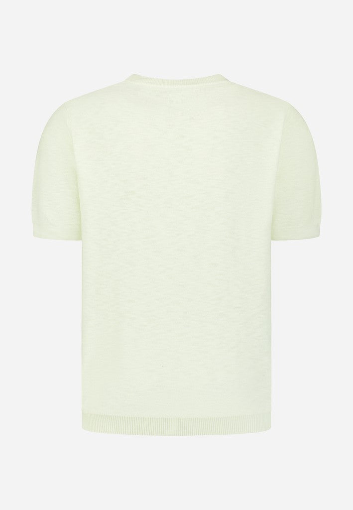 Pullover Short Sleeve Crew Neck Slub