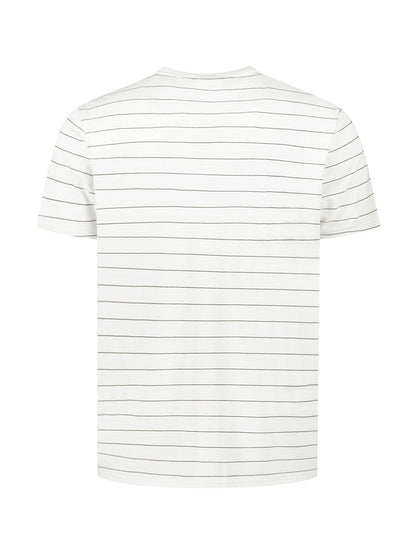 T-Shirt Crewneck Pin Stripe Garment Dyed