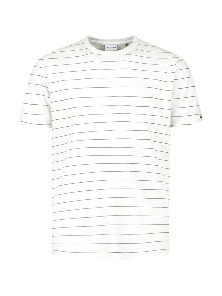 T-Shirt Crewneck Pin Stripe Garment Dyed