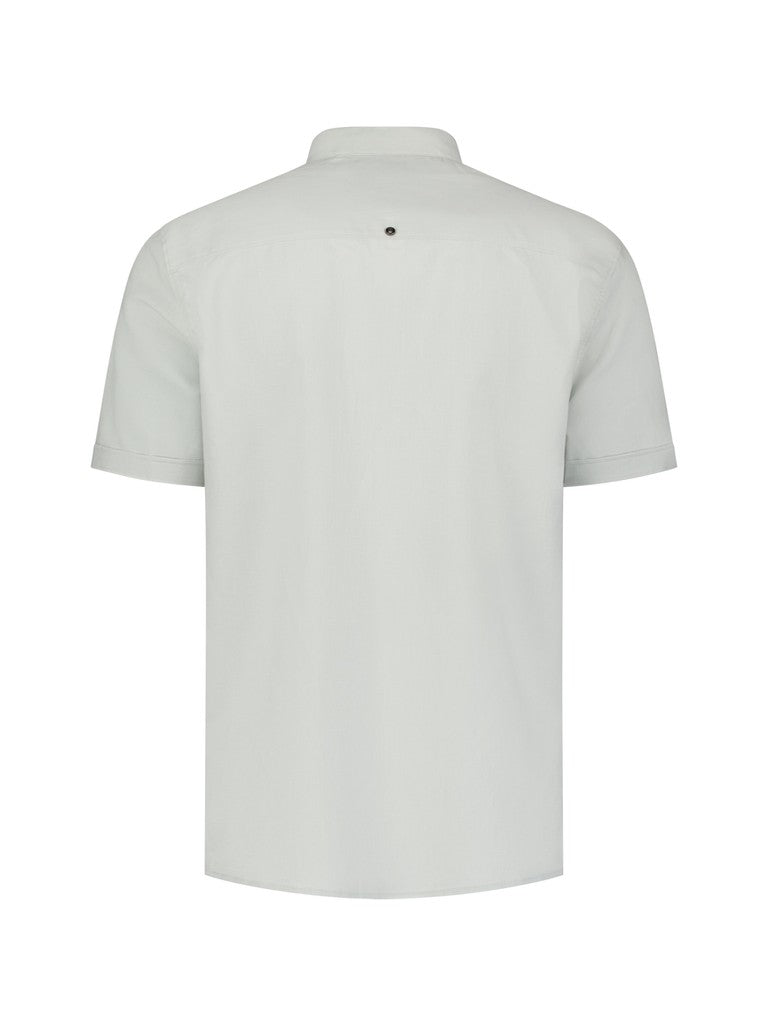 Shirt Short Sleeve Granddad With Linen