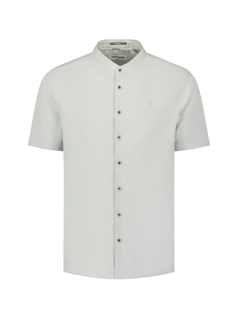 Shirt Short Sleeve Granddad With Linen