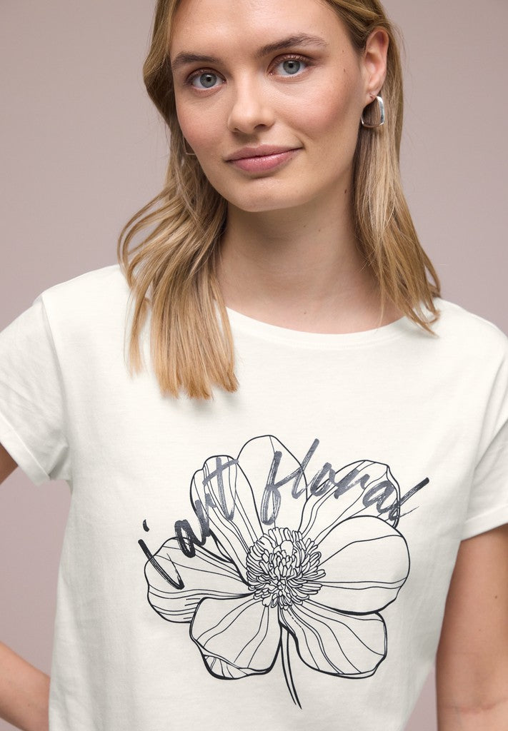 flower artwork shirt