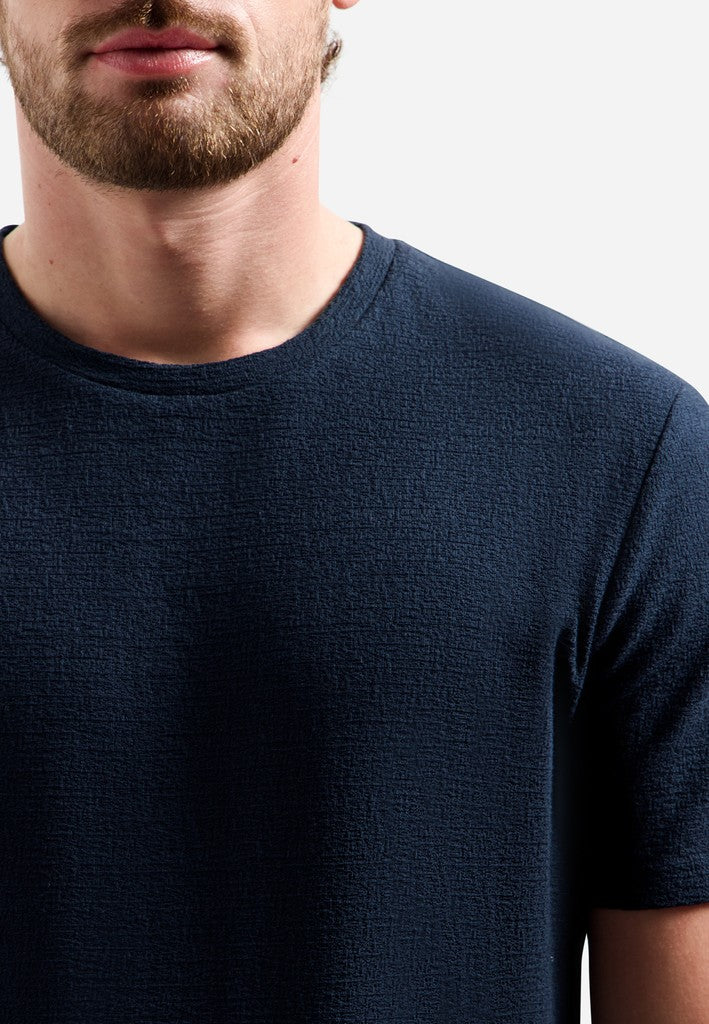 T-Shirt Crewneck Solid Jacquard