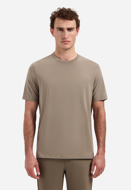 T-Shirt Crewneck Solid Basic Stretch
