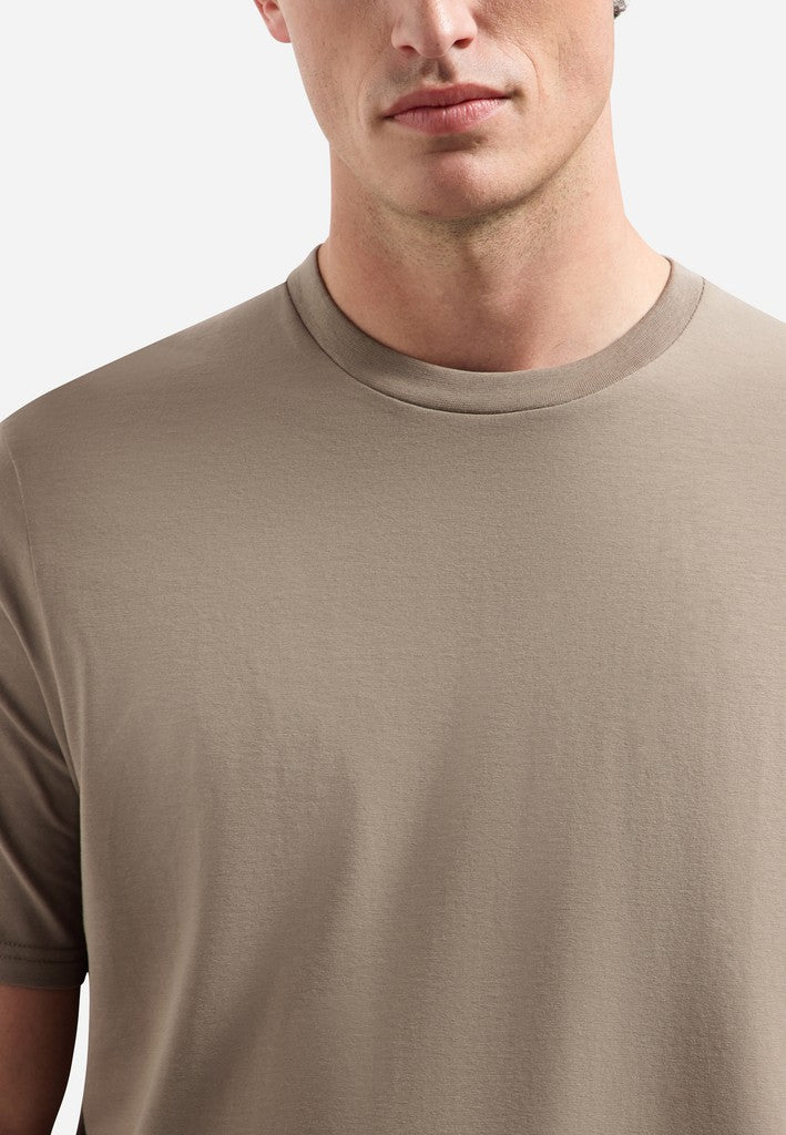 T-Shirt Crewneck Solid Basic Stretch